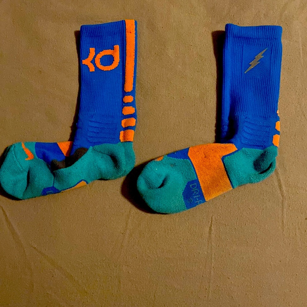 Kevin Durant Nike socks, barely worn, no holes.